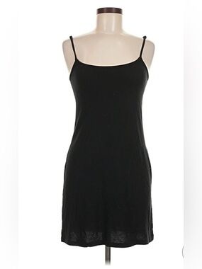 Brandy Melville Black Slip Dress with Adjustable Spaghetti Straps NWT